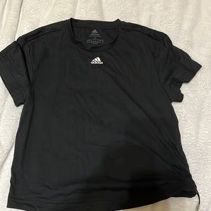 Black adidas tee.
